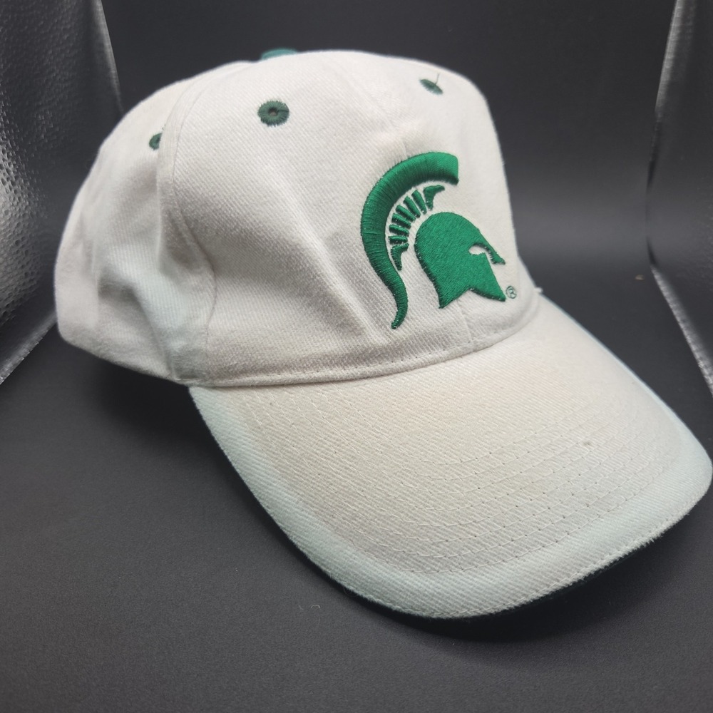 Donegal Bay Michigan State Spartans NCAA Baseball Hat Adult White Green Vintage